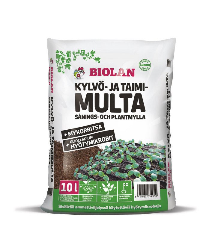 Biolan Kylvö- ja Taimimulta 10 L - Mullat ja turpeet - 6411962054910 - 1