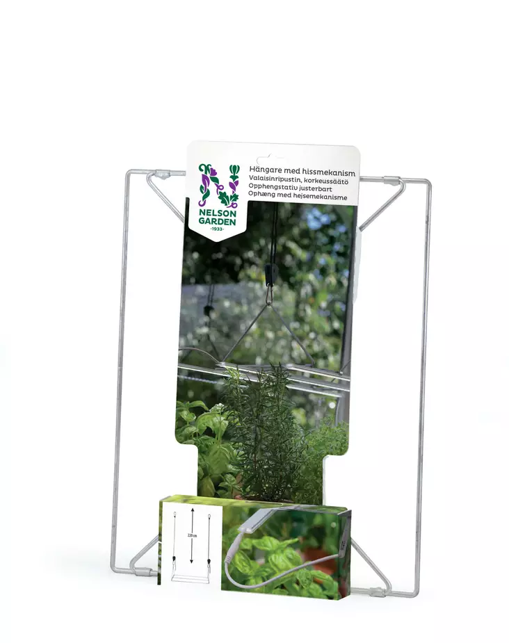 Kasvivalaisimen ripustin korkeussäädöllä - Esikasvatustarvikkeet ja kasvivalot - 7312600056060 - 1