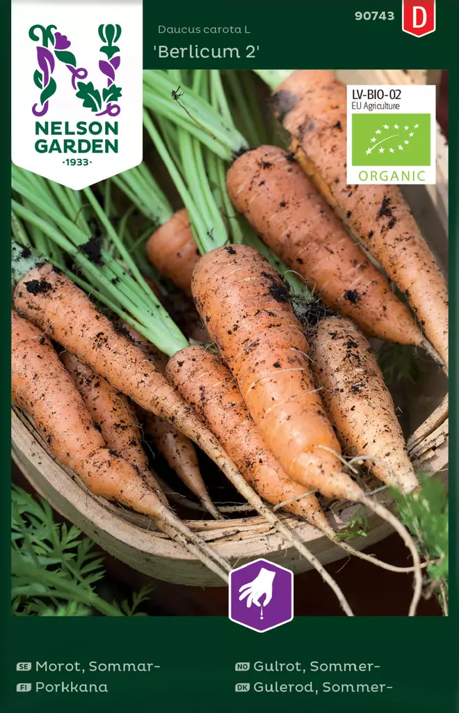 Kesäporkkana 'Berlicum 2' siemen, Nelson Garden - Vihannesten siemenet - 7312600907430 - 1