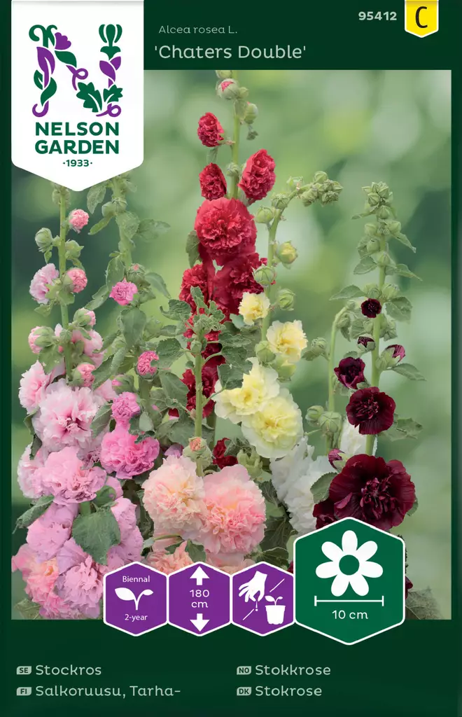 Tarhasalkoruusu 'Charters Double' siemen, Nelson Garden - Kukkien siemenet - 7312600954120 - 1