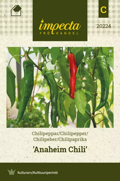 Chilipaprika 'Anaheim Chili', siemen - Vihannesten siemenet - 7332756202241 - 1
