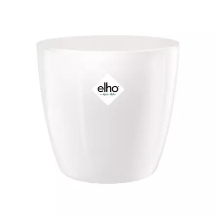 Elho Brussels Round Diamond valkoinen suojaruukku, 25 cm - Sisäruukut - 8711904273781 - 1