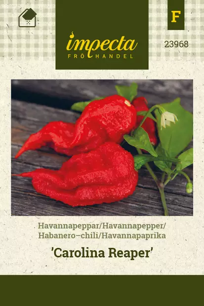 Havannapaprika 'Carolina Reaper', siemen, Impecta - Vihannesten siemenet - 7332756239681 - 1