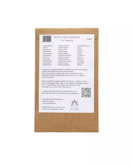 Kuiva Metsäniitty 10 m² - Niittysiemenet - 6419114000211 - 2