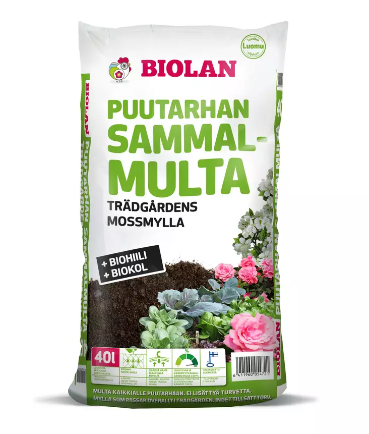 Biolan Puutarhan Sammalmulta 40 L - Mullat ja turpeet - 6411960054721 - 1
