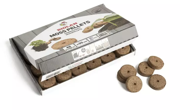 Biolan Sammalnappi ø 35 mm, 48 kpl - Esikasvatustarvikkeet ja kasvivalot - 6411960155121 - 1