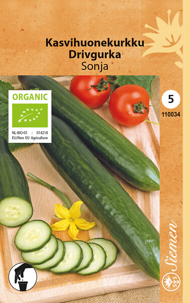 Kasvihuonekurkku 'Sonja', luomu, siemen, Schetelig - Annossiemenet - 6415151100341 - 1