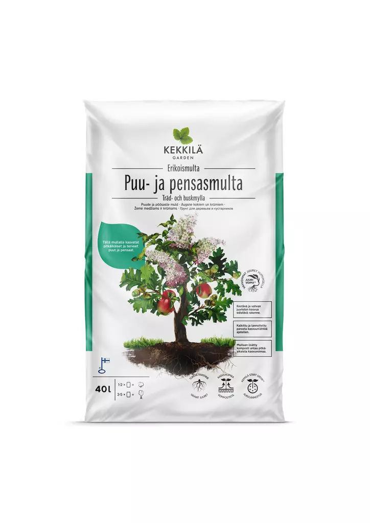 Kekkilä Puu- ja pensasmulta 40 L - Puutarhamullat - 6433000200721 - 1
