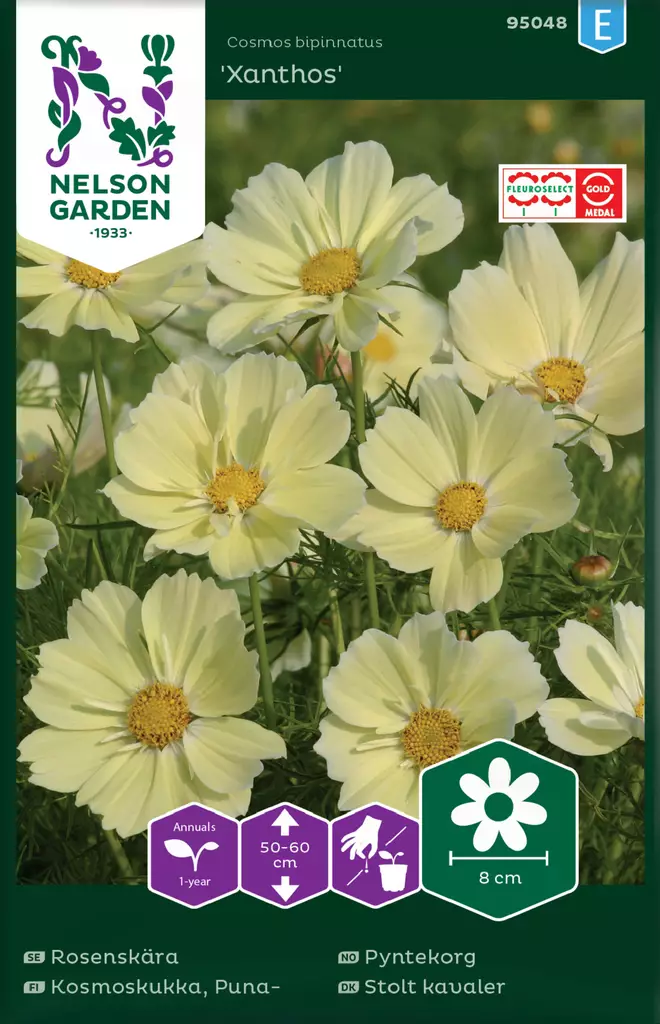 Punakosmoskukka 'Xanthos' siemen, Nelson Garden - Kukkien siemenet - 7312600950481 - 1