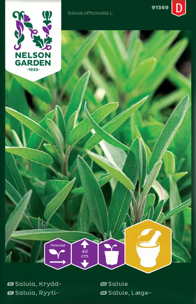 Ryytisalvia siemen, Nelson Garden - Yrttien siemenet - 7312600913691 - 1