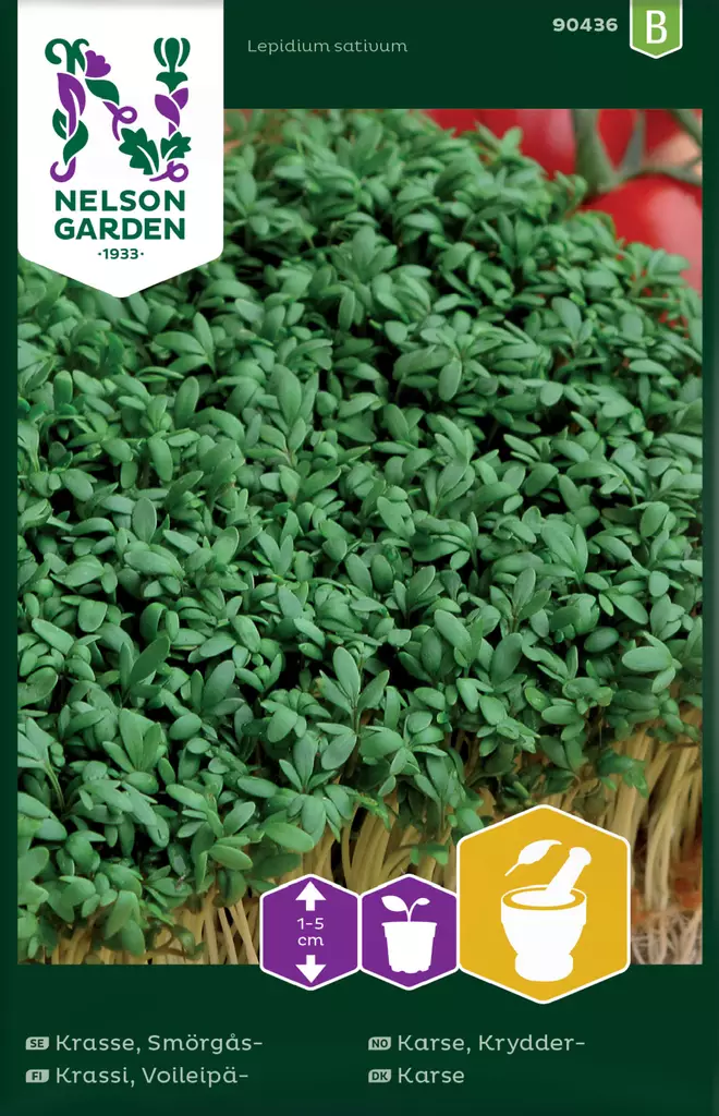 Voileipäkrassi siemen, Nelson Garden - Yrttien siemenet - 7312600904361 - 1