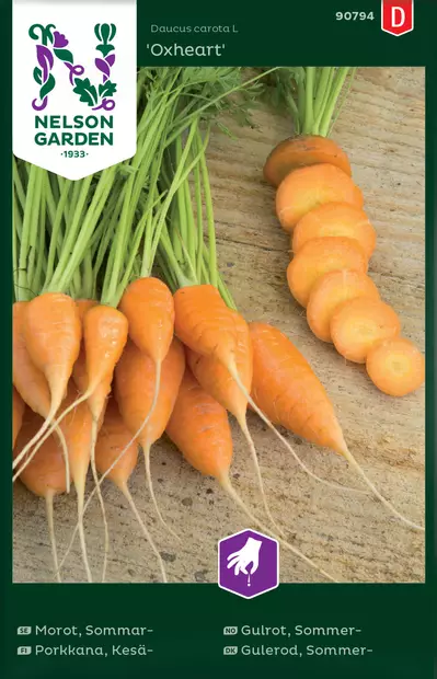 Kesäporkkana 'Oxheart' siemen, Nelson Garden - Vihannesten siemenet - 7312600907942 - 1