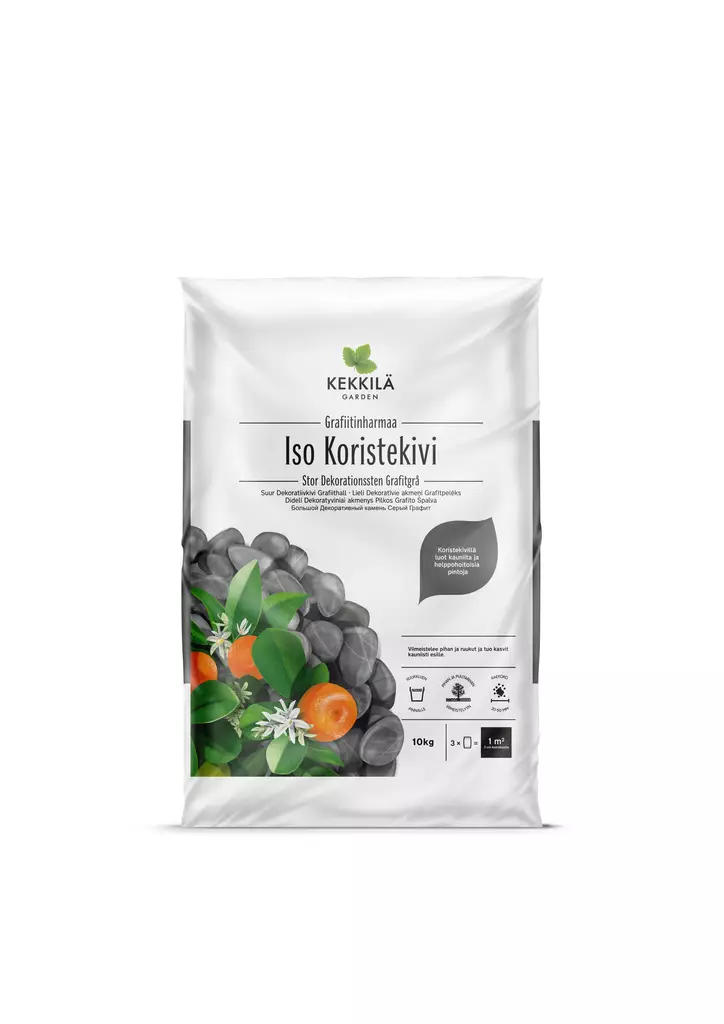 Iso Koristekivi Grafiitinharmaa 10 kg - Katteet - 6433000101172 - 1