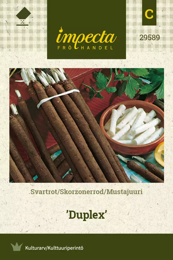 Mustajuuri 'Duplex', siemen, Impecta - Vihannesten siemenet - 7332756295892 - 1