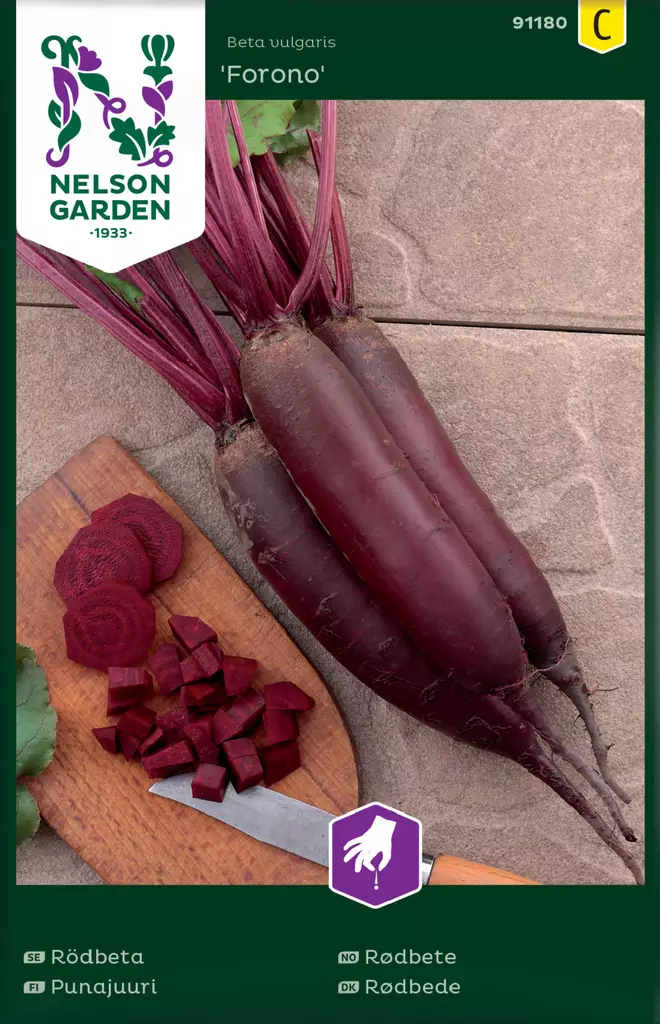 Pitkäpunajuuri 'Forono' siemen, Nelson Garden - Vihannesten siemenet - 7312600911802 - 1
