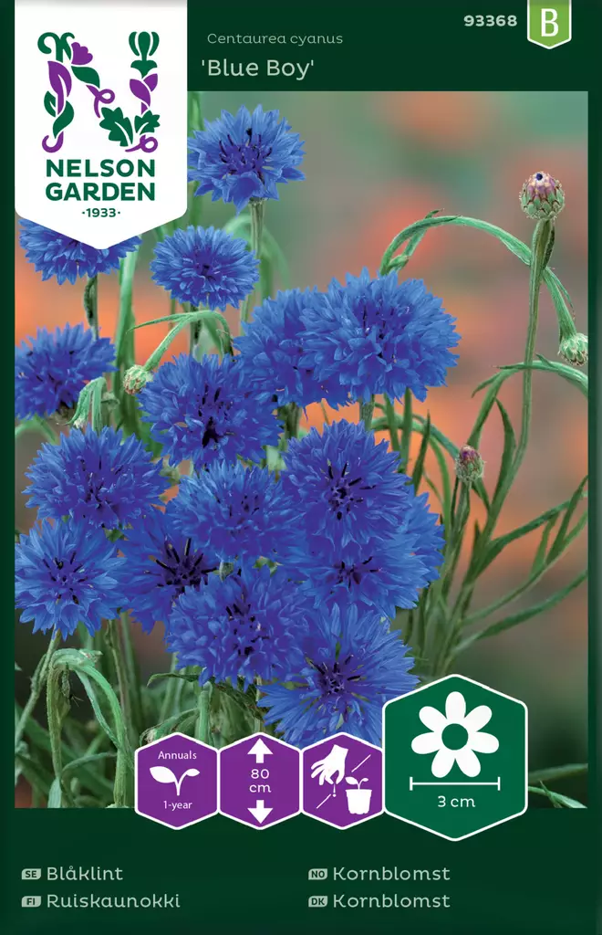 Ruiskaunokki 'Blue Boy' siemen, Nelson Garden - Kukkien siemenet - 7312600933682 - 1