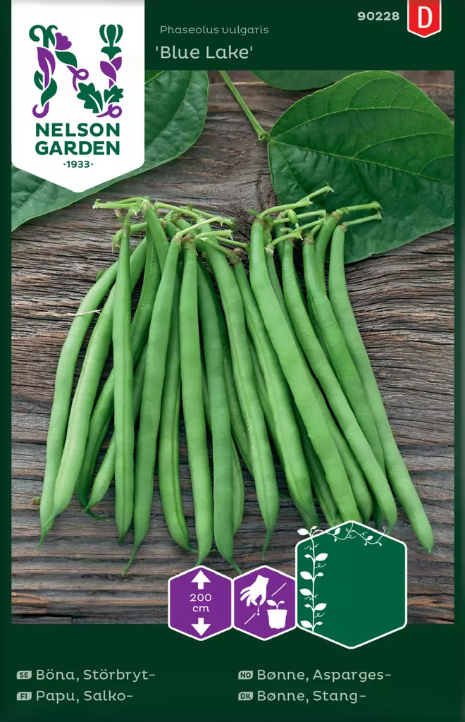 Salkopapu 'Blue Lake' siemen, Nelson Garden - Vihannesten siemenet - 7312600902282 - 1