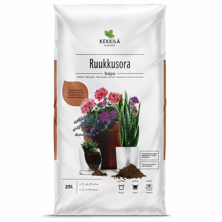 Kekkilä Ruukkusora 25 L - Mullat ja turpeet - 6433000159203 - 1