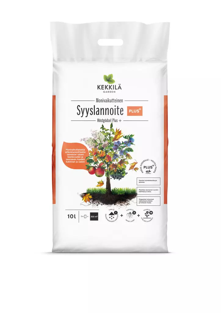 Kekkilä Syyslannoite Plus+ 10 L - Puutarhalannoitteet, suuret pakkaukset - 6433000623643 - 1