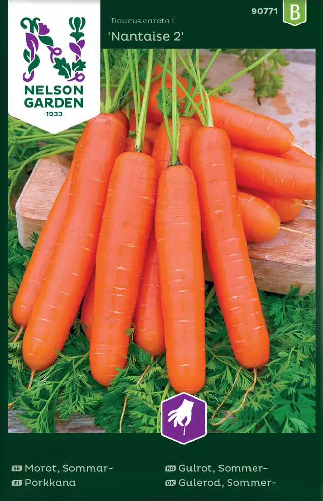 Porkkana 'Nantaise 2' siemen, Nelson Garden - Vihannesten siemenet - 7312600907713 - 1