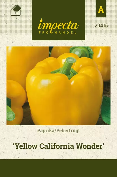 Paprika 'Yellow California Wonder', siemen, Impecta - Annossiemenet - 7332756294154 - 1