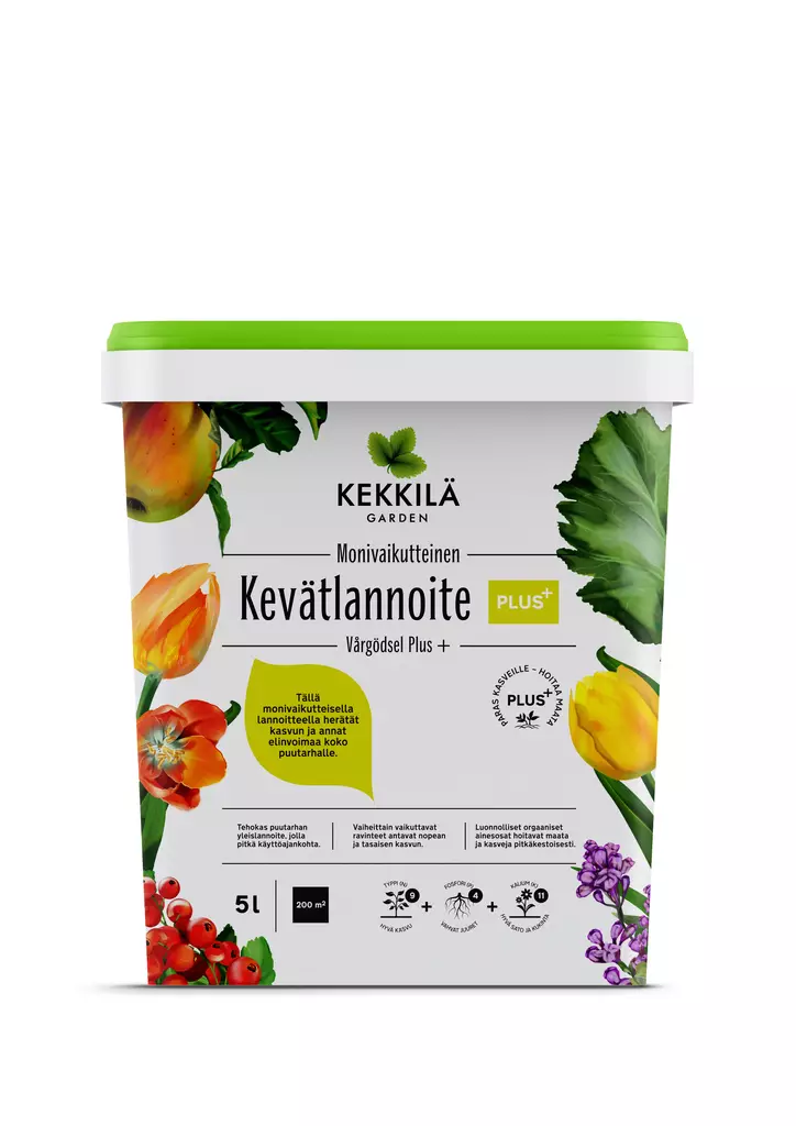 Kekkilä Kevätlannoite Plus+ 5 L - Puutarhalannoitteet, pienet pakkaukset - 6433000623704 - 1