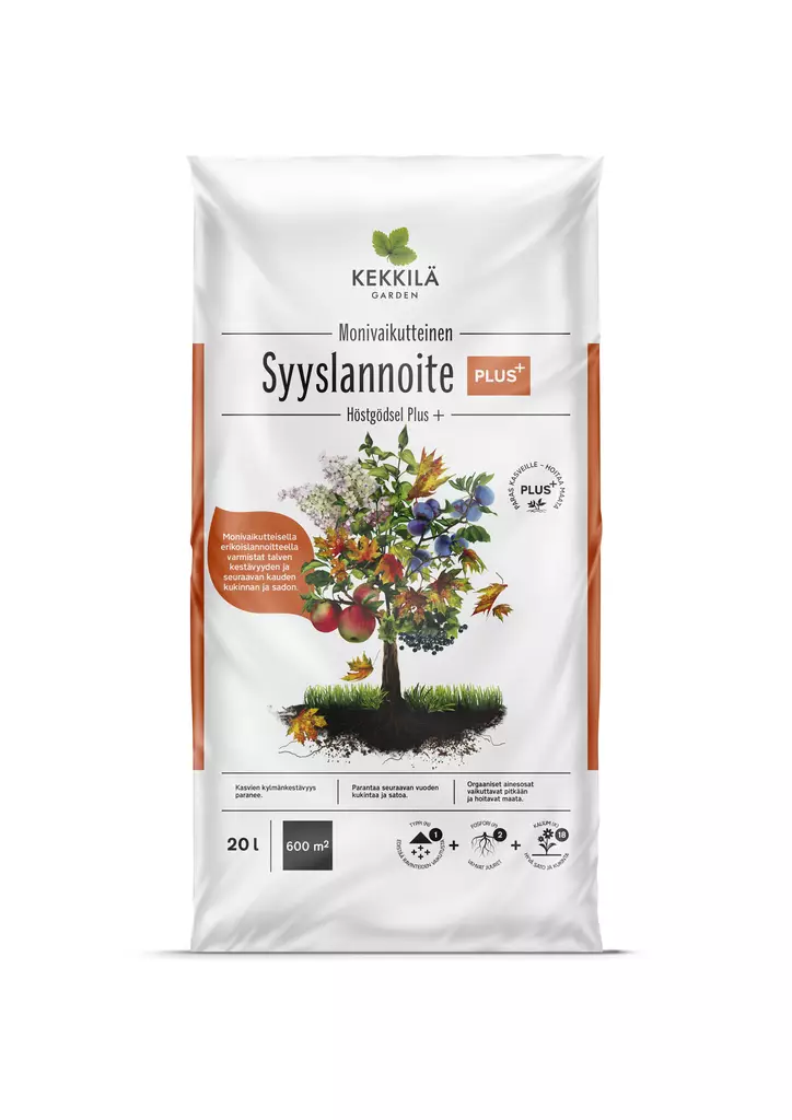 Kekkilä Syyslannoite Plus+ 20 L - Puutarhalannoitteet, suuret pakkaukset - 6433000623674 - 1