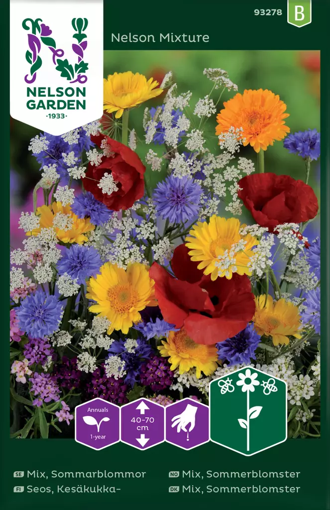 Kesäkukka siemenseos, Nelson Garden - Kukkien siemenet - 7312600932784 - 1
