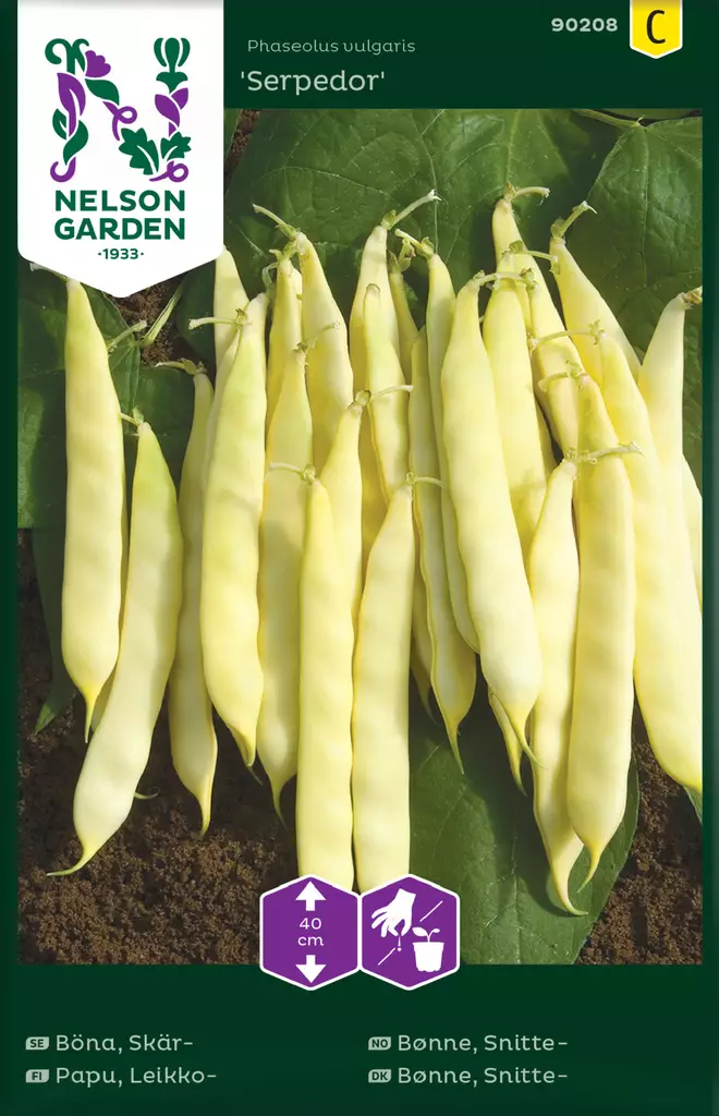 Leikkopapu 'Serpedor' siemen, Nelson Garden - Vihannesten siemenet - 7312600902084 - 1