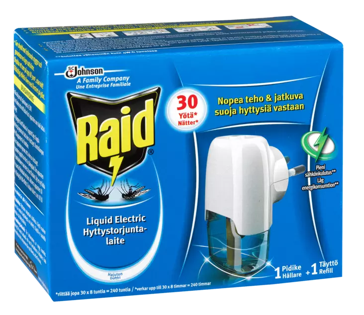 Raid Liquid Electric sähköinen hyttystorjuntalaite - Tuhohyönteisten torjunta - 5000204803754 - 1