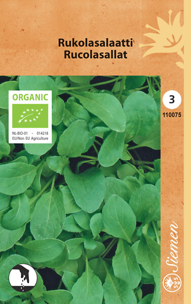 Rukolasalaatti, luomu, siemen, Schetelig - Annossiemenet - 6415151100754 - 1