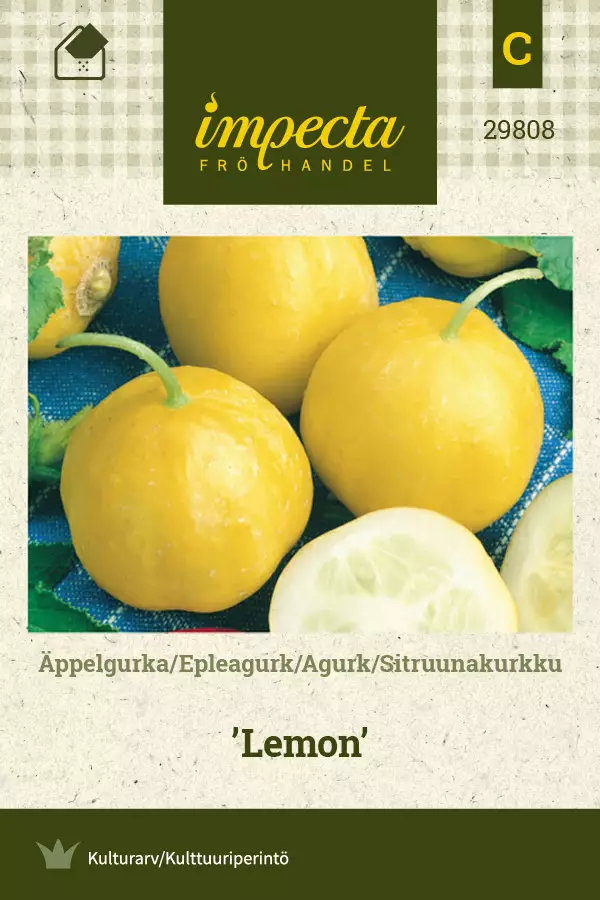 Sitruunakurkku 'Lemon', siemen, Impecta - Annossiemenet - 7332756298084 - 1