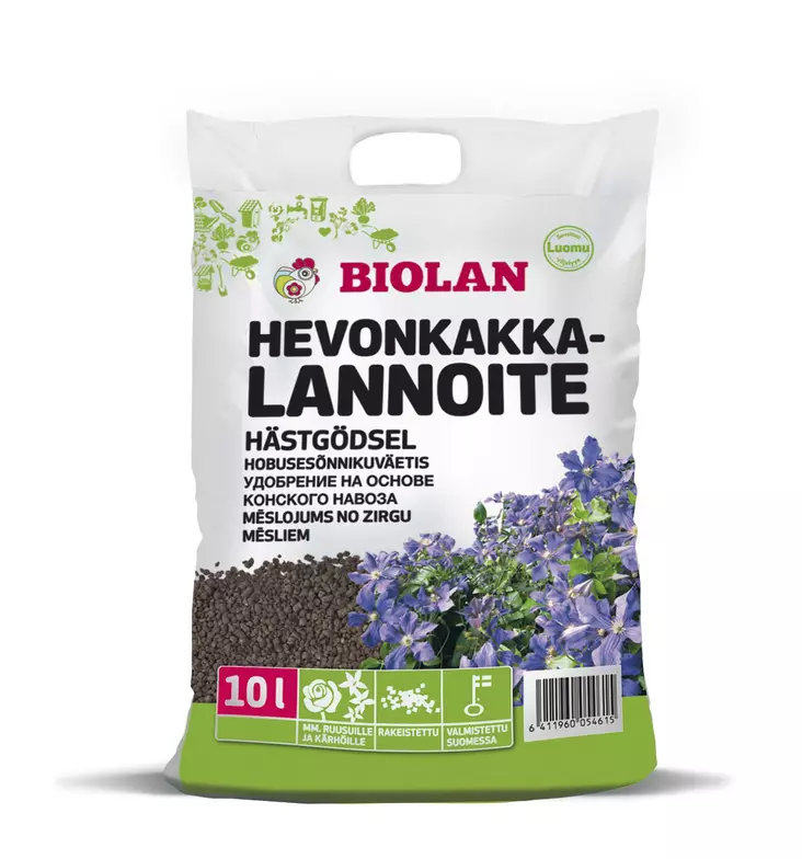 Biolan Hevonkakkalannoite 10 L - Puutarhalannoitteet, suuret pakkaukset - 6411960054615 - 1