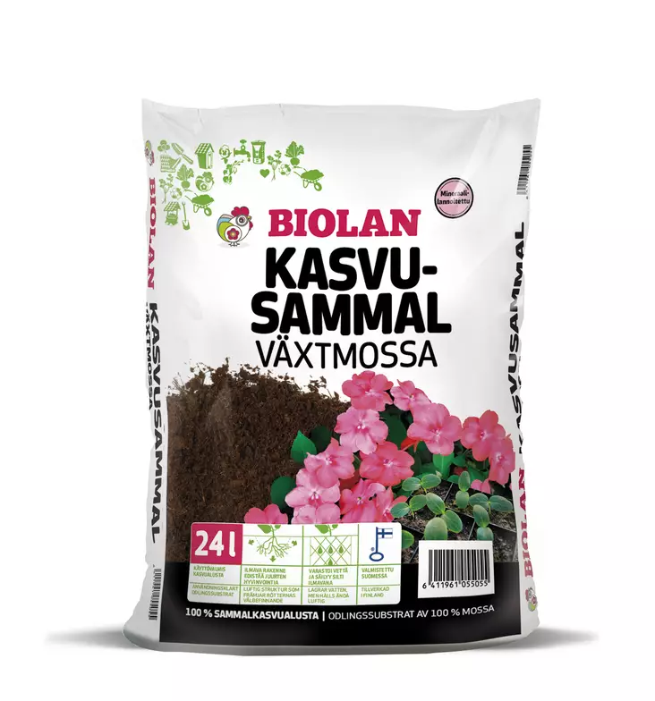 Biolan Kasvusammal 24 L - Mullat ja turpeet - 6411961055055 - 1