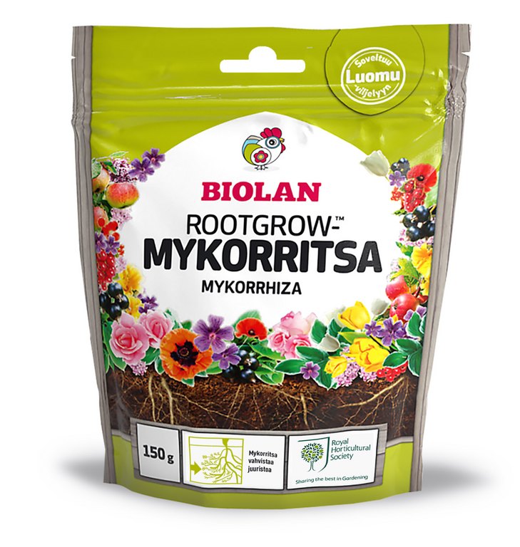 Biolan Rootgrow-Mykorritsa 150 g - Esikasvatustarvikkeet ja kasvivalot - 6411961054355 - 1