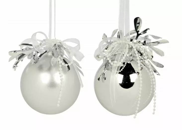 Joulupallo Hopealehdet Weiste - Joulutuotteet - 6412740770985 - 1