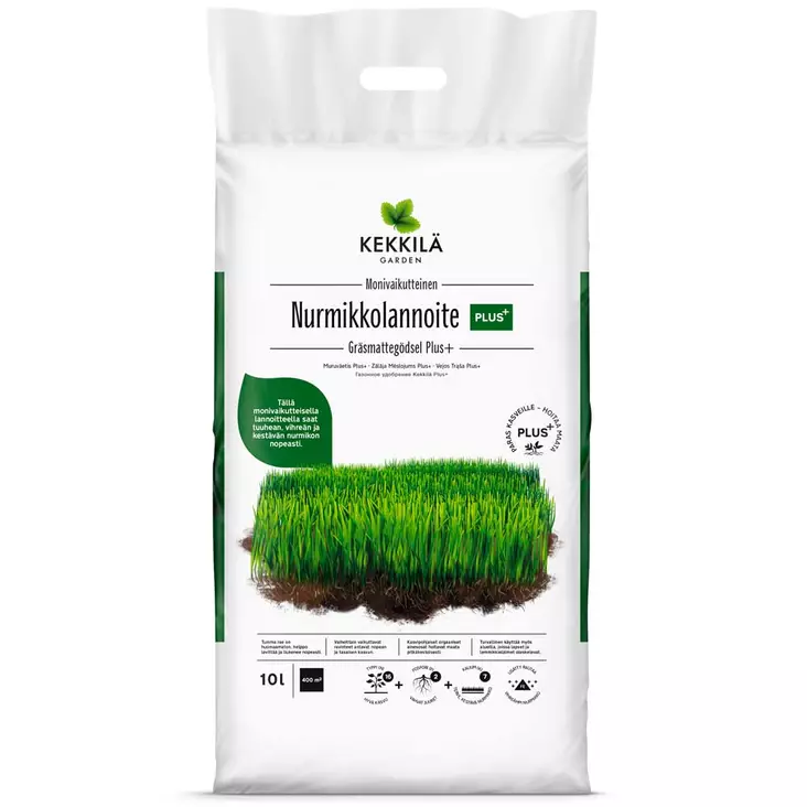 Kekkilä Nurmikkolannoite Plus+ 10 L - Lannoitteet - 6433000623605 - 1