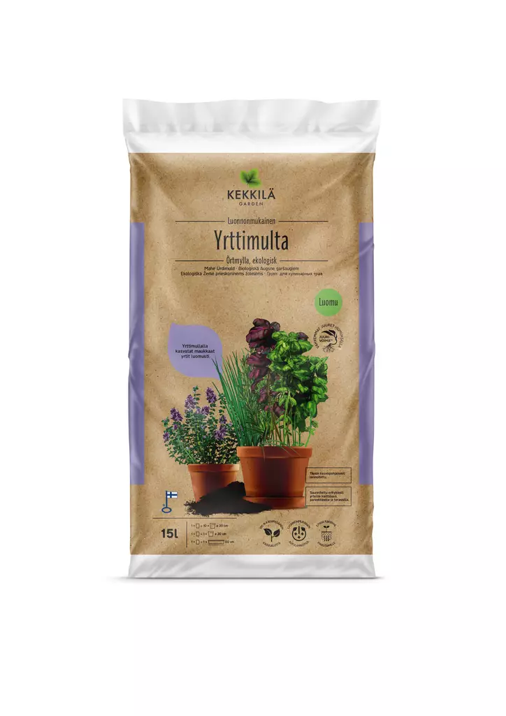 Kekkilä Yrttimulta luonnonmukainen 15 L - Mullat ja turpeet - 6433000100175 - 1