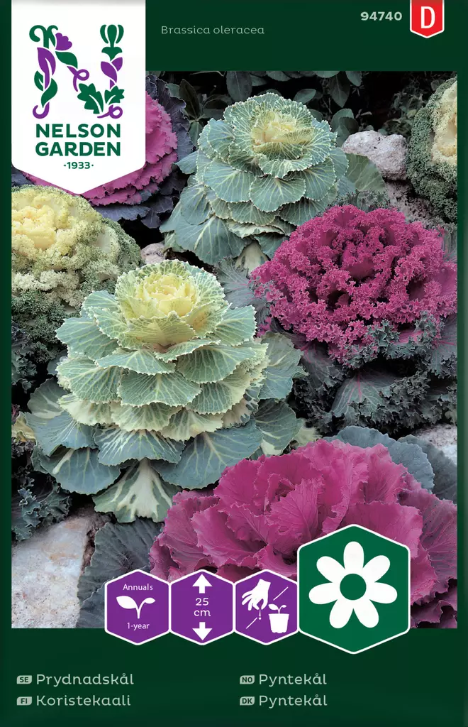 Koristekaali, väriseos, siemen, Nelson Garden - Kukkien siemenet - 7312600947405 - 1