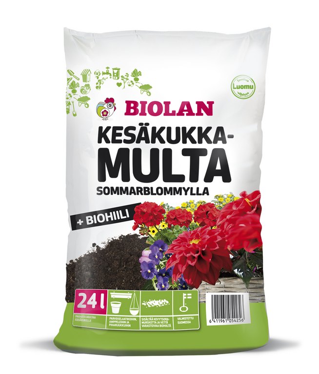 Biolan Kesäkukkamulta 24 L - Mullat ja turpeet - 6411961054256 - 1