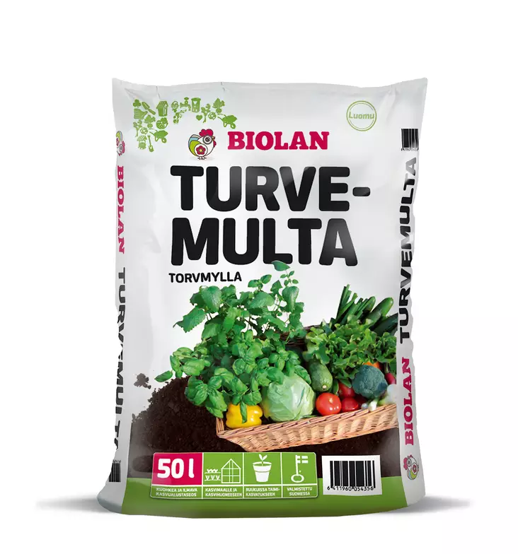 Biolan Turvemulta 50 L - Mullat ja turpeet - 6411960054356 - 1