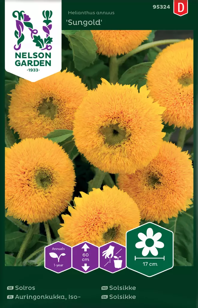 Isoauringonkukka 'Sungold' siemen, Nelson Garden - Kukkien siemenet - 7312600953246 - 1