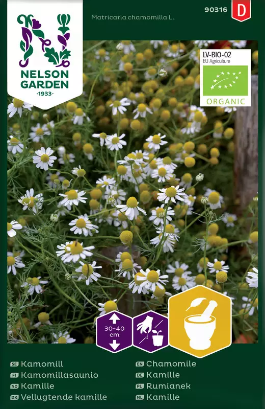 Kamomillasaunio, luomu,siemen, Nelson Garden - Yrttien siemenet - 7312600903166 - 1