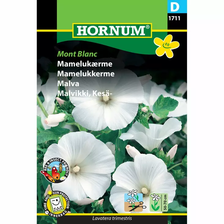 Kesämalvikki, Lavatera 'Mont Blanc', siemen, Hornum - Annossiemenet - 5708787017116 - 1