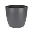 Elho Brussels Round musta suojaruukku, 20 cm - Sisäruukut - 8711904277277 - 1