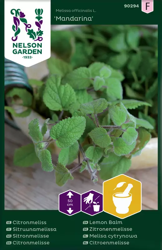 Sitruunamelissa 'Mandarina' siemen, Nelson Garden - Yrttien siemenet - 7312600902947 - 1