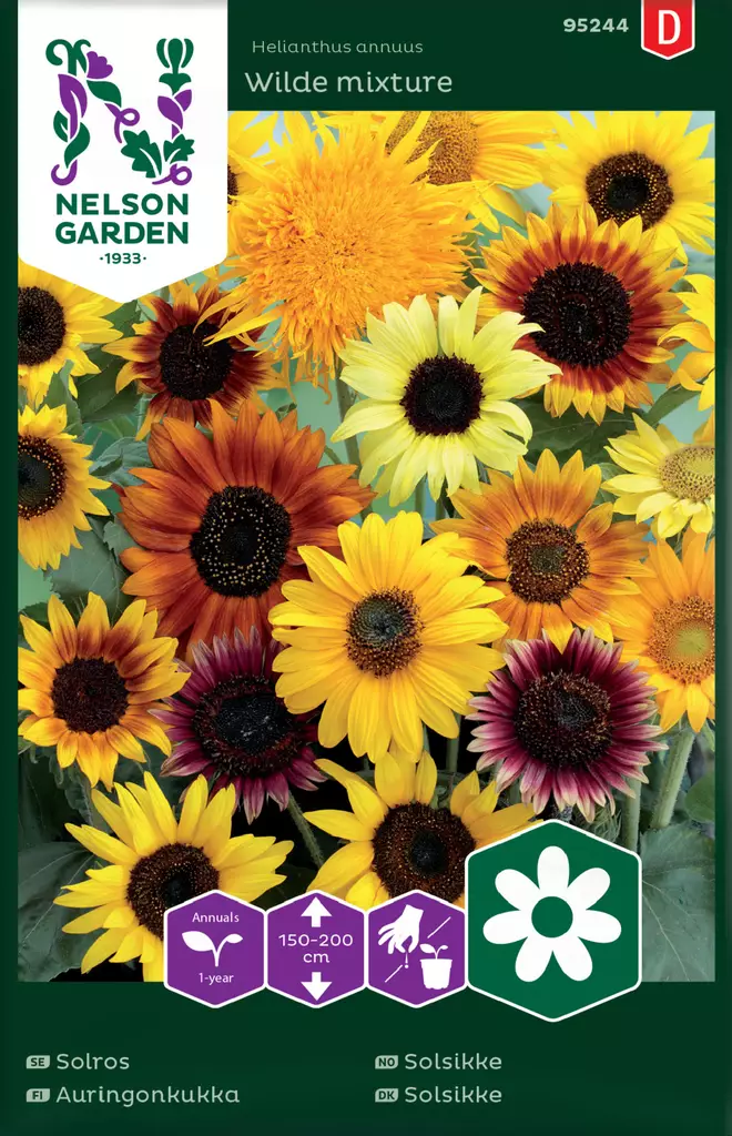 Auringonkukka, siemenseos, Nelson Garden - Kukkien siemenet - 7312600952447 - 1