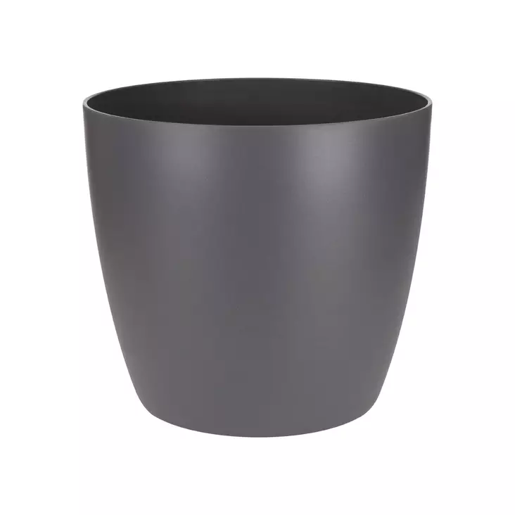 Elho Brussels Round musta suojaruukku, 20 cm - Sisäruukut - 8711904277277 - 1