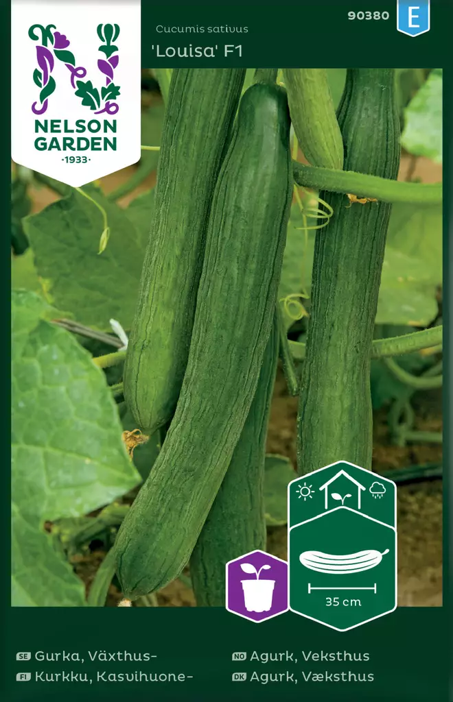 Kasvihuonekurkku 'Louisa' F1 siemen, Nelson Garden - Vihannesten siemenet - 7312600903807 - 1