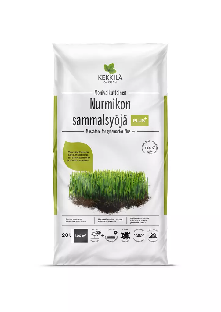 Kekkilä Nurmikon Sammalsyöjä Plus+ 20 L - Puutarhalannoitteet, suuret pakkaukset - 6433000623667 - 1